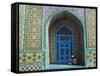 Pilgrim Sits in a Niche at the Shrine of Hazrat Ali, Mazar-I-Sharif, Afghanistan-Jane Sweeney-Framed Stretched Canvas