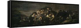 Pilgrimage or Festival of San Isidro, 1810-23 Black Painting 140X438Cm, Detail-Francisco de Goya-Framed Stretched Canvas