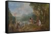 Pilgrimage to Cythera (Embarkation for Cyther), 1717-Jean Antoine Watteau-Framed Stretched Canvas