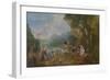 Pilgrimage to Cythera (Embarkation for Cyther), 1717-Jean Antoine Watteau-Framed Premium Giclee Print