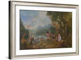 Pilgrimage to Cythera (Embarkation for Cyther), 1717-Jean Antoine Watteau-Framed Giclee Print