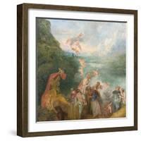 Pilgrimage to Cythera (Embarkation for Cyther) Detal: Putti, 1717-Jean Antoine Watteau-Framed Giclee Print