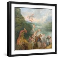 Pilgrimage to Cythera (Embarkation for Cyther) Detal: Putti, 1717-Jean Antoine Watteau-Framed Giclee Print
