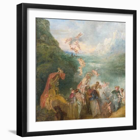 Pilgrimage to Cythera (Embarkation for Cyther) Detal: Putti, 1717-Jean Antoine Watteau-Framed Giclee Print