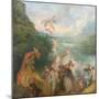 Pilgrimage to Cythera (Embarkation for Cyther) Detal: Putti, 1717-Jean Antoine Watteau-Mounted Premium Giclee Print