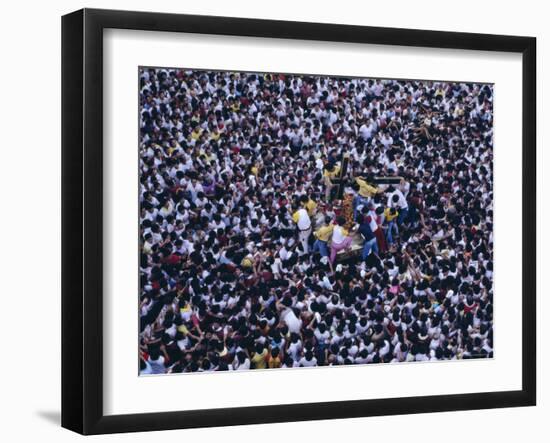 Pilgrims and Devotees Taking Part in Annual Black Nazarene Procession, Manila, Philippines-Alain Evrard-Framed Photographic Print