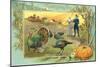 Pilgrims and Turkeys, 1910-null-Mounted Giclee Print