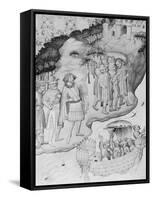 Pilgrims Arriving in Holy Land during Crusades-null-Framed Stretched Canvas