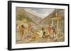 Pilgrims at Gangootree, from 'India Ancient and Modern', 1867 (Colour Litho)-William 'Crimea' Simpson-Framed Giclee Print