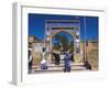 Pilgrims at Main Entrance Arch, Sufi Shrine of Gazargah, Herat, Herat Province, Afghanistan-Jane Sweeney-Framed Photographic Print