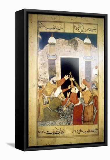 Pilgrims at Mecca-null-Framed Stretched Canvas