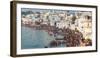 Pilgrims at the annual Hindu pilgrimage to holy Pushkar Lake, Pushkar, Ajmer District, Rajasthan...-null-Framed Photographic Print