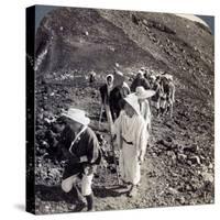 Pilgrims at the End of their Ascent of Mount Fuji (Fujiyam), Japan, 1904-Underwood & Underwood-Stretched Canvas