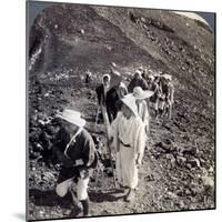 Pilgrims at the End of their Ascent of Mount Fuji (Fujiyam), Japan, 1904-Underwood & Underwood-Mounted Photographic Print