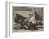 Pilgrims at the Foot of the Obelisk of Sixtus V at Rome-Hippolyte Delaroche-Framed Giclee Print