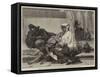 Pilgrims at the Foot of the Obelisk of Sixtus V at Rome-Hippolyte Delaroche-Framed Stretched Canvas