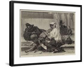 Pilgrims at the Foot of the Obelisk of Sixtus V at Rome-Hippolyte Delaroche-Framed Giclee Print