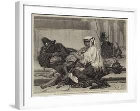 Pilgrims at the Foot of the Obelisk of Sixtus V at Rome-Hippolyte Delaroche-Framed Giclee Print