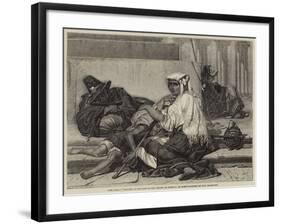 Pilgrims at the Foot of the Obelisk of Sixtus V at Rome-Hippolyte Delaroche-Framed Giclee Print