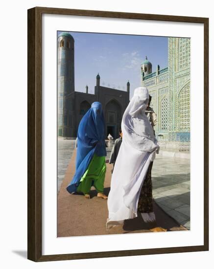 Pilgrims at the Shrine of Hazrat Ali, Mazar-I-Sharif, Afghanistan-Jane Sweeney-Framed Photographic Print