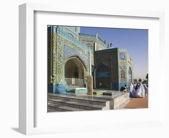 Pilgrims at the Shrine of Hazrat Ali, Mazar-I-Sharif, Afghanistan-Jane Sweeney-Framed Photographic Print