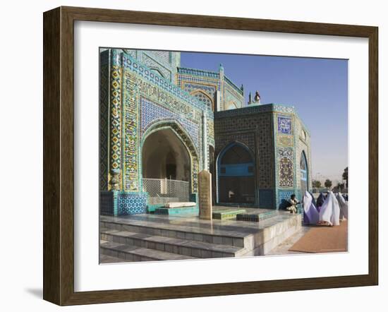 Pilgrims at the Shrine of Hazrat Ali, Mazar-I-Sharif, Afghanistan-Jane Sweeney-Framed Photographic Print