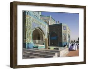 Pilgrims at the Shrine of Hazrat Ali, Mazar-I-Sharif, Afghanistan-Jane Sweeney-Framed Photographic Print