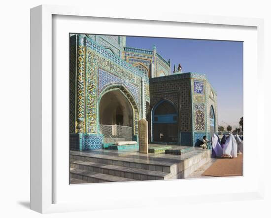 Pilgrims at the Shrine of Hazrat Ali, Mazar-I-Sharif, Afghanistan-Jane Sweeney-Framed Photographic Print