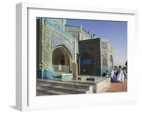 Pilgrims at the Shrine of Hazrat Ali, Mazar-I-Sharif, Afghanistan-Jane Sweeney-Framed Photographic Print