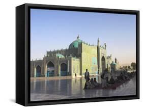 Pilgrims at the Shrine of Hazrat Ali, Mazar-I-Sharif, Afghanistan-Jane Sweeney-Framed Stretched Canvas