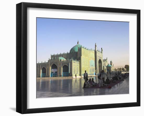 Pilgrims at the Shrine of Hazrat Ali, Mazar-I-Sharif, Afghanistan-Jane Sweeney-Framed Photographic Print