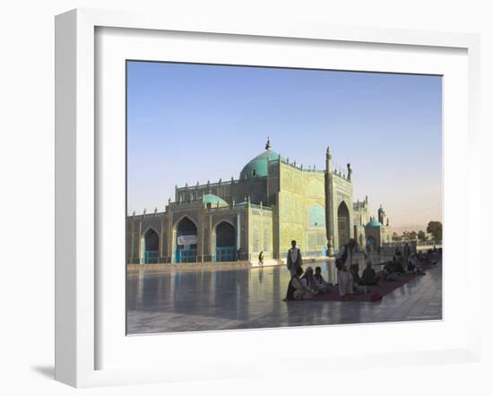 Pilgrims at the Shrine of Hazrat Ali, Mazar-I-Sharif, Afghanistan-Jane Sweeney-Framed Photographic Print