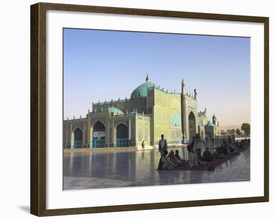 Pilgrims at the Shrine of Hazrat Ali, Mazar-I-Sharif, Afghanistan-Jane Sweeney-Framed Photographic Print