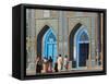 Pilgrims at the Shrine of Hazrat Ali, Who was Assassinated in 661, Mazar-I-Sharif, Afghanistan-Jane Sweeney-Framed Stretched Canvas