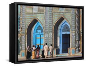 Pilgrims at the Shrine of Hazrat Ali, Who was Assassinated in 661, Mazar-I-Sharif, Afghanistan-Jane Sweeney-Framed Stretched Canvas