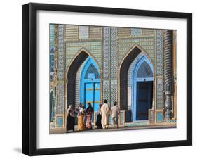 Pilgrims at the Shrine of Hazrat Ali, Who was Assassinated in 661, Mazar-I-Sharif, Afghanistan-Jane Sweeney-Framed Photographic Print