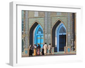 Pilgrims at the Shrine of Hazrat Ali, Who was Assassinated in 661, Mazar-I-Sharif, Afghanistan-Jane Sweeney-Framed Photographic Print