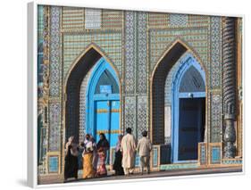 Pilgrims at the Shrine of Hazrat Ali, Who was Assassinated in 661, Mazar-I-Sharif, Afghanistan-Jane Sweeney-Framed Photographic Print