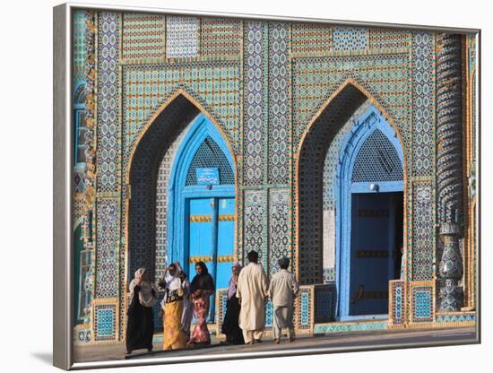 Pilgrims at the Shrine of Hazrat Ali, Who was Assassinated in 661, Mazar-I-Sharif, Afghanistan-Jane Sweeney-Framed Photographic Print