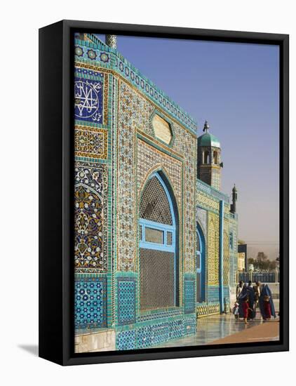 Pilgrims at the Shrine of Hazrat Ali, Who was Assassinated in 661, Mazar-I-Sharif, Afghanistan-Jane Sweeney-Framed Stretched Canvas