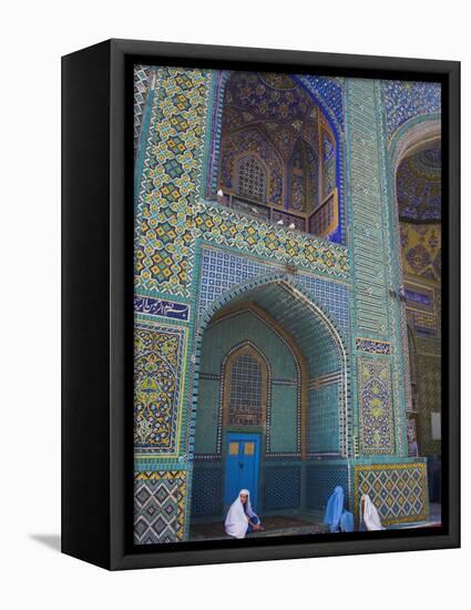 Pilgrims at the Shrine of Hazrat Ali, Who was Assassinated in 661, Mazar-I-Sharif, Afghanistan-Jane Sweeney-Framed Stretched Canvas