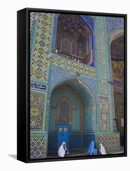 Pilgrims at the Shrine of Hazrat Ali, Who was Assassinated in 661, Mazar-I-Sharif, Afghanistan-Jane Sweeney-Framed Stretched Canvas