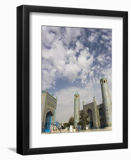 Pilgrims at the Shrine of Hazrat Ali, Who was Assassinated in 661, Mazar-I-Sharif, Afghanistan-Jane Sweeney-Framed Photographic Print