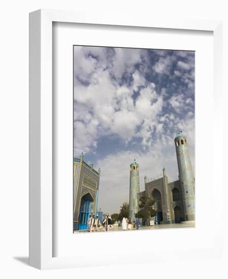 Pilgrims at the Shrine of Hazrat Ali, Who was Assassinated in 661, Mazar-I-Sharif, Afghanistan-Jane Sweeney-Framed Photographic Print