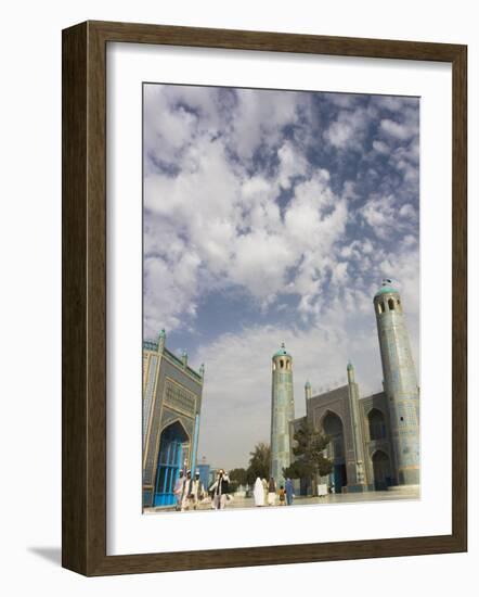 Pilgrims at the Shrine of Hazrat Ali, Who was Assassinated in 661, Mazar-I-Sharif, Afghanistan-Jane Sweeney-Framed Photographic Print