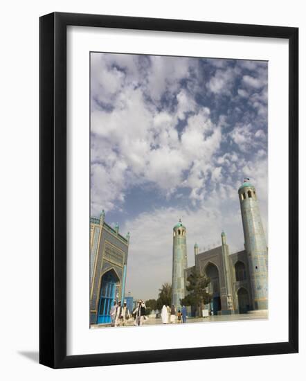 Pilgrims at the Shrine of Hazrat Ali, Who was Assassinated in 661, Mazar-I-Sharif, Afghanistan-Jane Sweeney-Framed Photographic Print