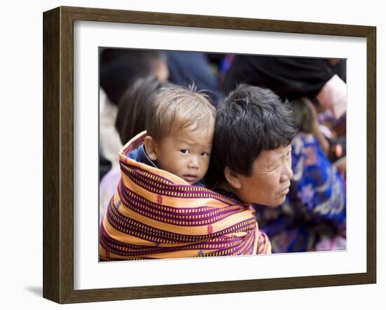 Pilgrims, Buddhist Festival (Tsechu), Trashi Chhoe Dzong, Thimphu, Bhutan-Angelo Cavalli-Framed Photographic Print