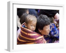 Pilgrims, Buddhist Festival (Tsechu), Trashi Chhoe Dzong, Thimphu, Bhutan-Angelo Cavalli-Framed Photographic Print