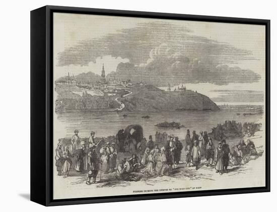 Pilgrims Crossing the Dnieper to The Holy City of Kieff-null-Framed Stretched Canvas