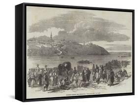 Pilgrims Crossing the Dnieper to The Holy City of Kieff-null-Framed Stretched Canvas